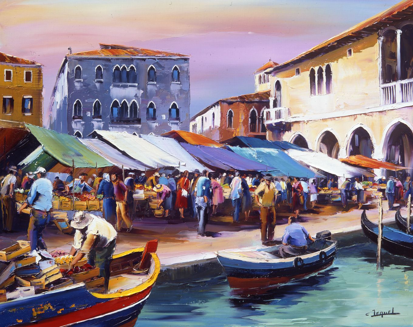 Le marché principal de Venise
